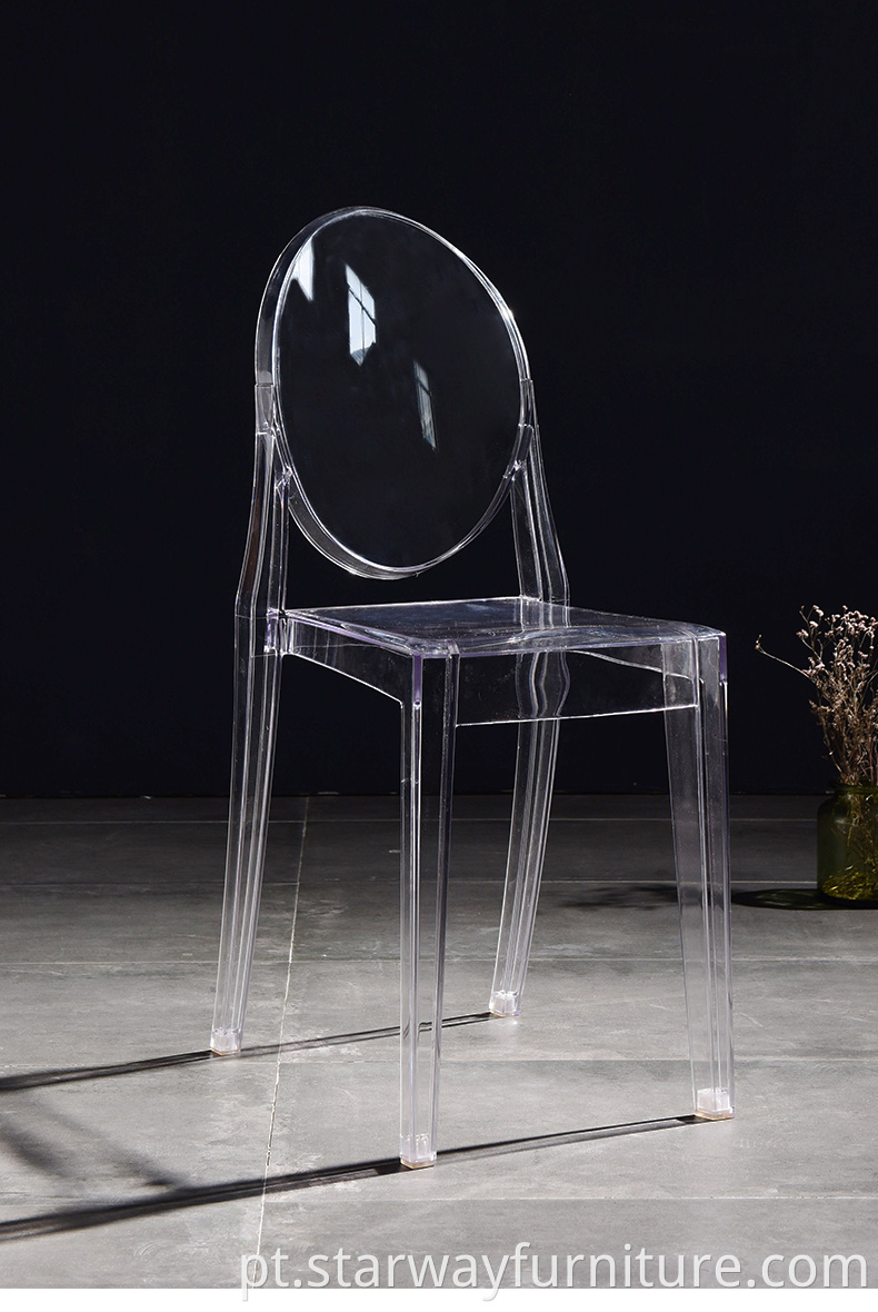 jardim de casamento Cadeira de plástico transparente de policarbonato PC cadeira fantasma para jantar Restaurante